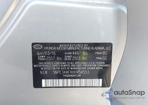 2017 Hyundai Sonata Limited from USA, damaged, VIN 5NPE34AFXHH454553